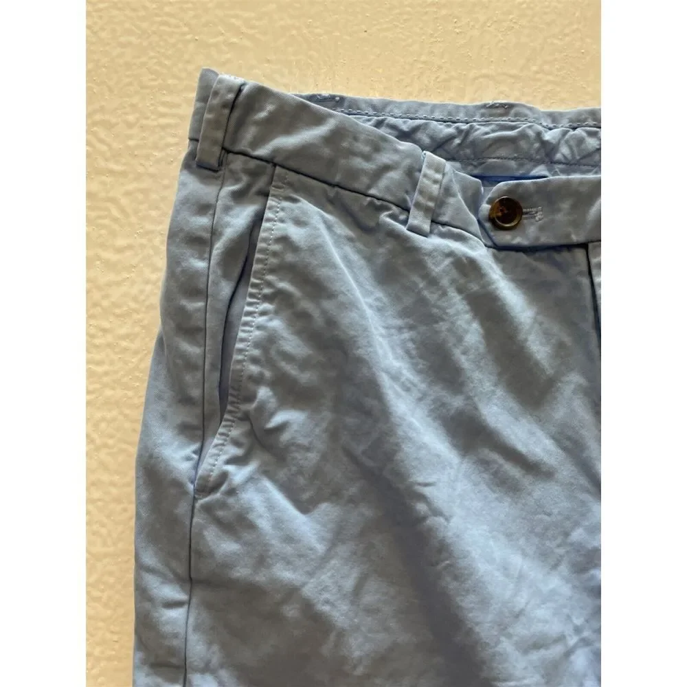 Brooks Brothers 34 x 9.5" Bermuda Short Light Blue Flat‎ Front Cotton Twill_2